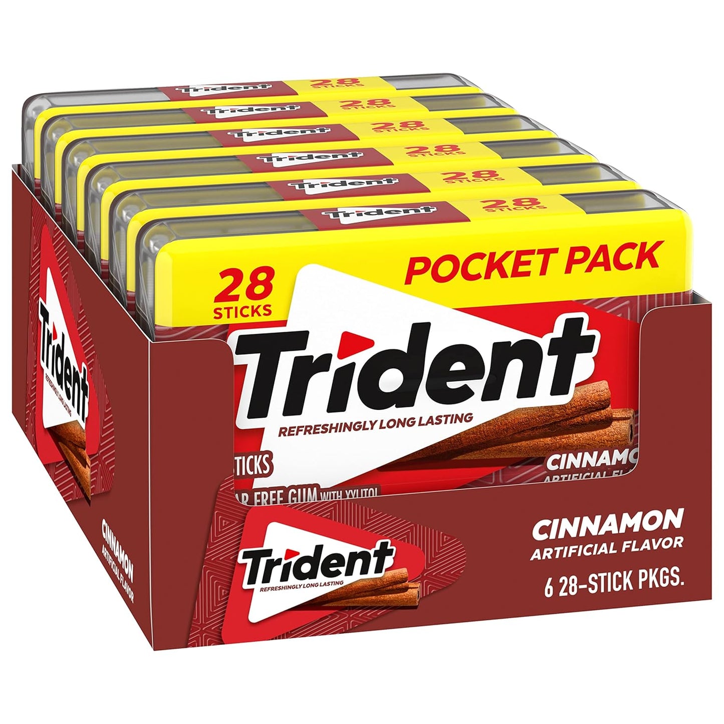 Trident Spearmint Sugar-Free Gum – Home Office Focus Chewing Aid for ADHD Concentration Support
