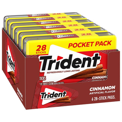 Trident Spearmint Sugar-Free Gum – Home Office Focus Chewing Aid for ADHD Concentration Support