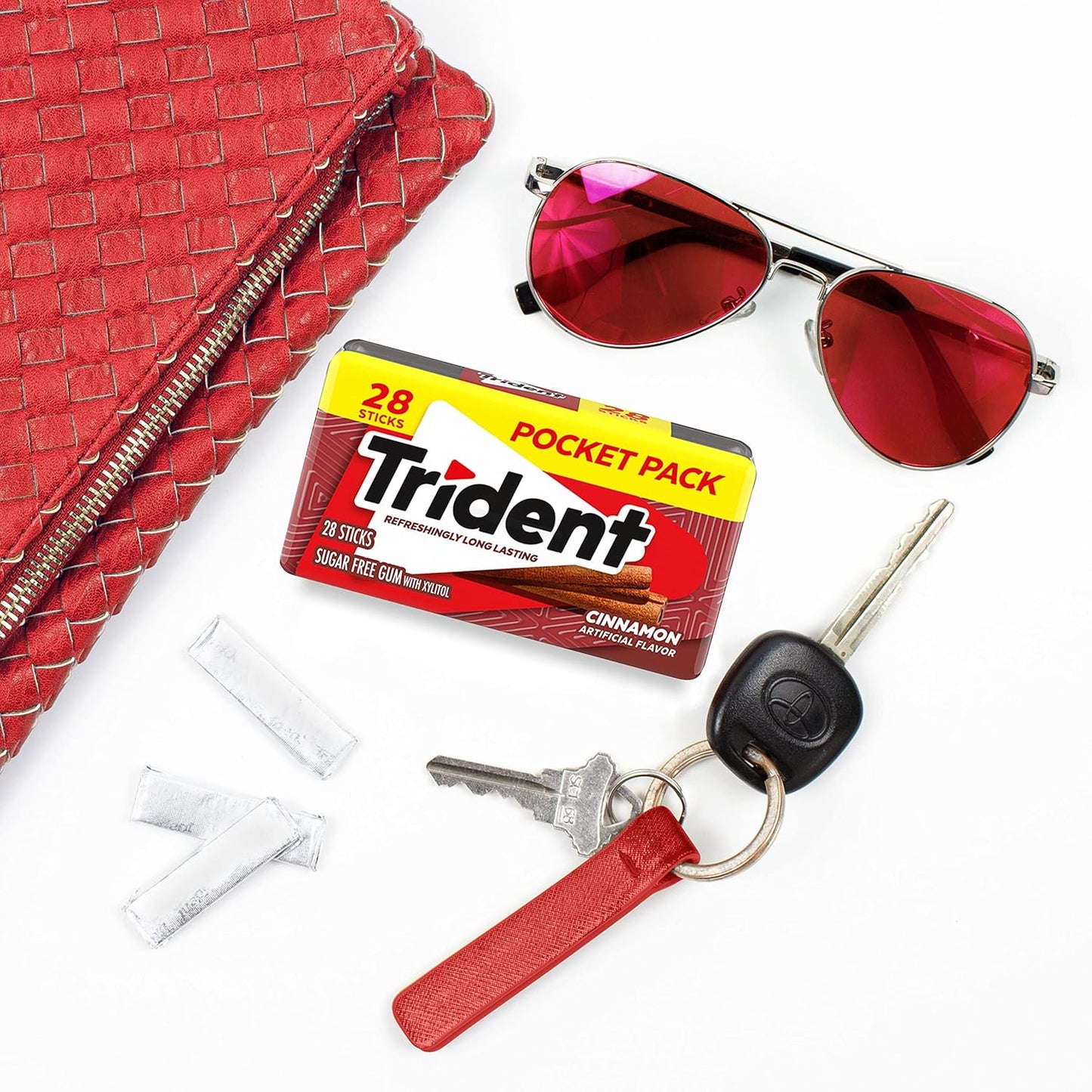 Trident Spearmint Sugar-Free Gum – Home Office Focus Chewing Aid for ADHD Concentration Support