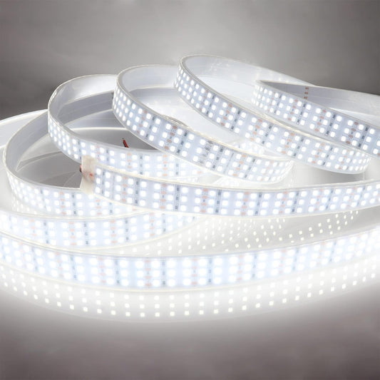 triple-row smd 2835 led layout with 360 leds per meter and up to 3022 lumens per meter output