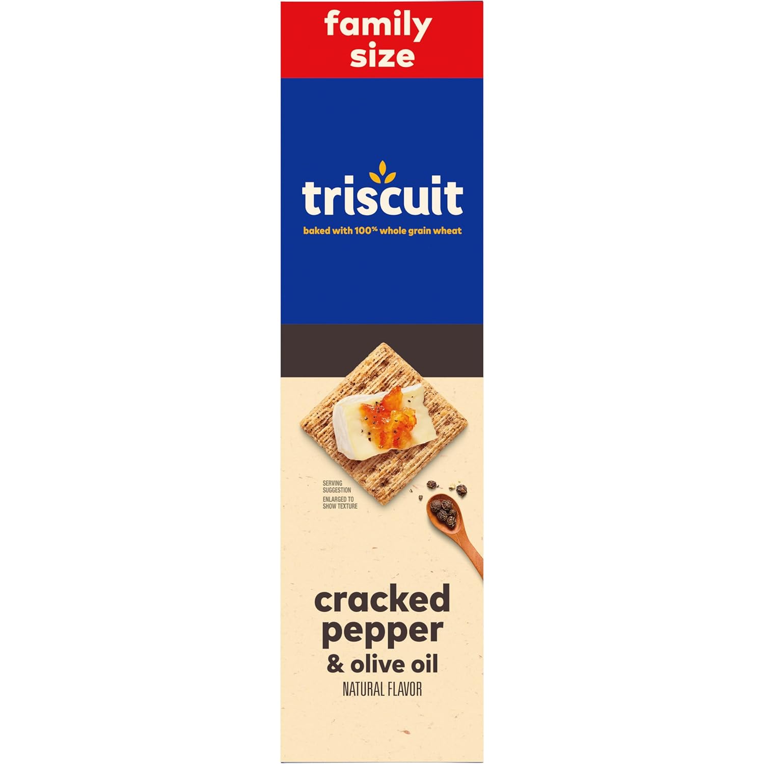 Triscuit Cracked Pepper & Olive Oil Crackers – Kosher Snack for Kid-Friendly Charcuterie Boards