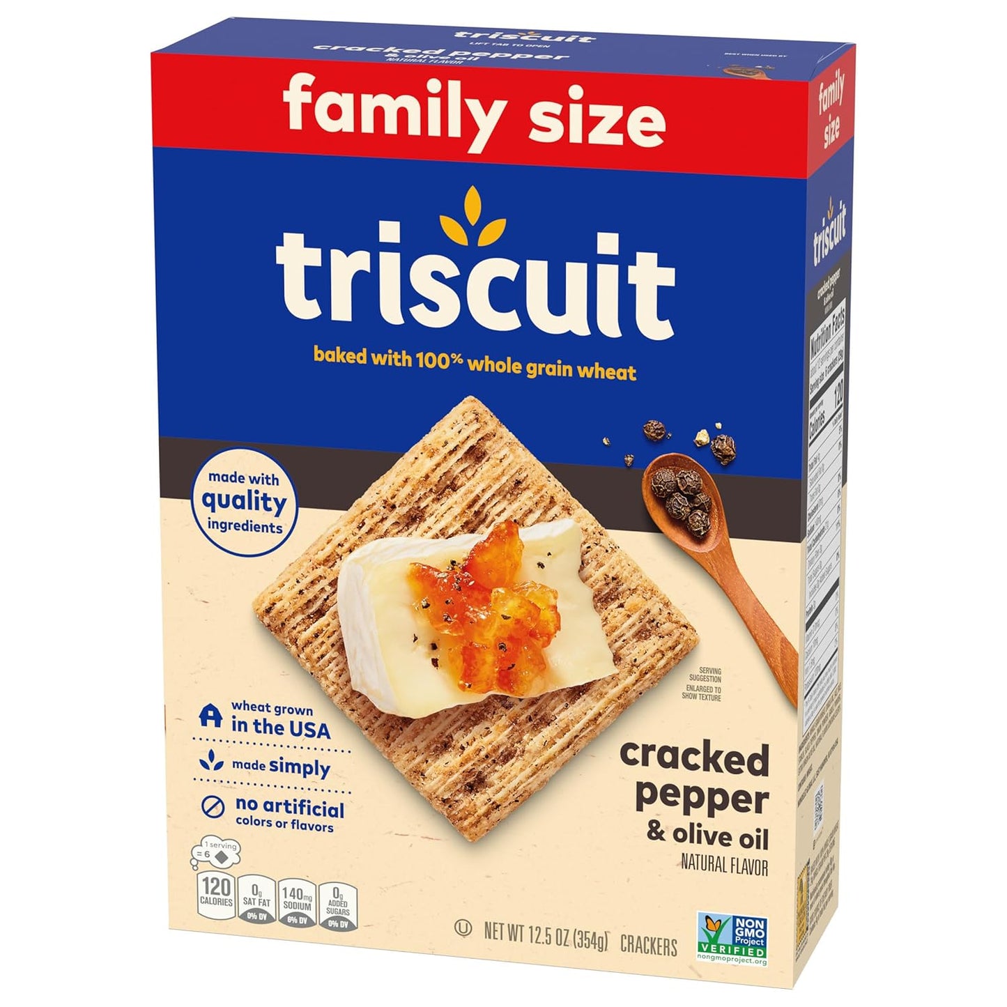 Triscuit Cracked Pepper & Olive Oil Crackers – Kosher Snack for Kid-Friendly Charcuterie Boards