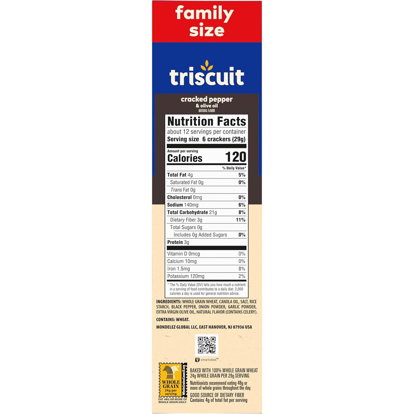 Triscuit Cracked Pepper & Olive Oil Crackers – Kosher Snack for Kid-Friendly Charcuterie Boards