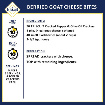 Triscuit Cracked Pepper & Olive Oil Crackers – Kosher Snack for Kid-Friendly Charcuterie Boards