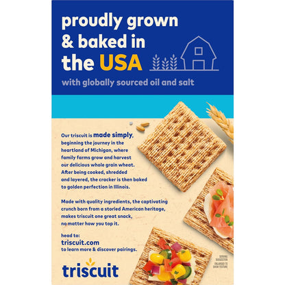 Triscuit Hint of Sea Salt Whole Grain Crackers – Quick Whole Wheat Bite for Between-Meeting Office Fuel