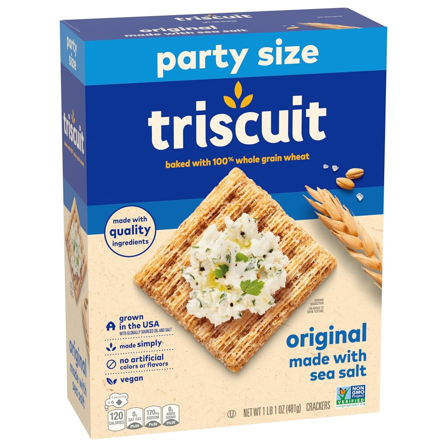 Triscuit Original Whole Grain Crackers – No-Filler Snack for Clutter-Free Snack Drawers