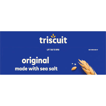 Triscuit Original Whole Grain Crackers – No-Filler Snack for Clutter-Free Snack Drawers