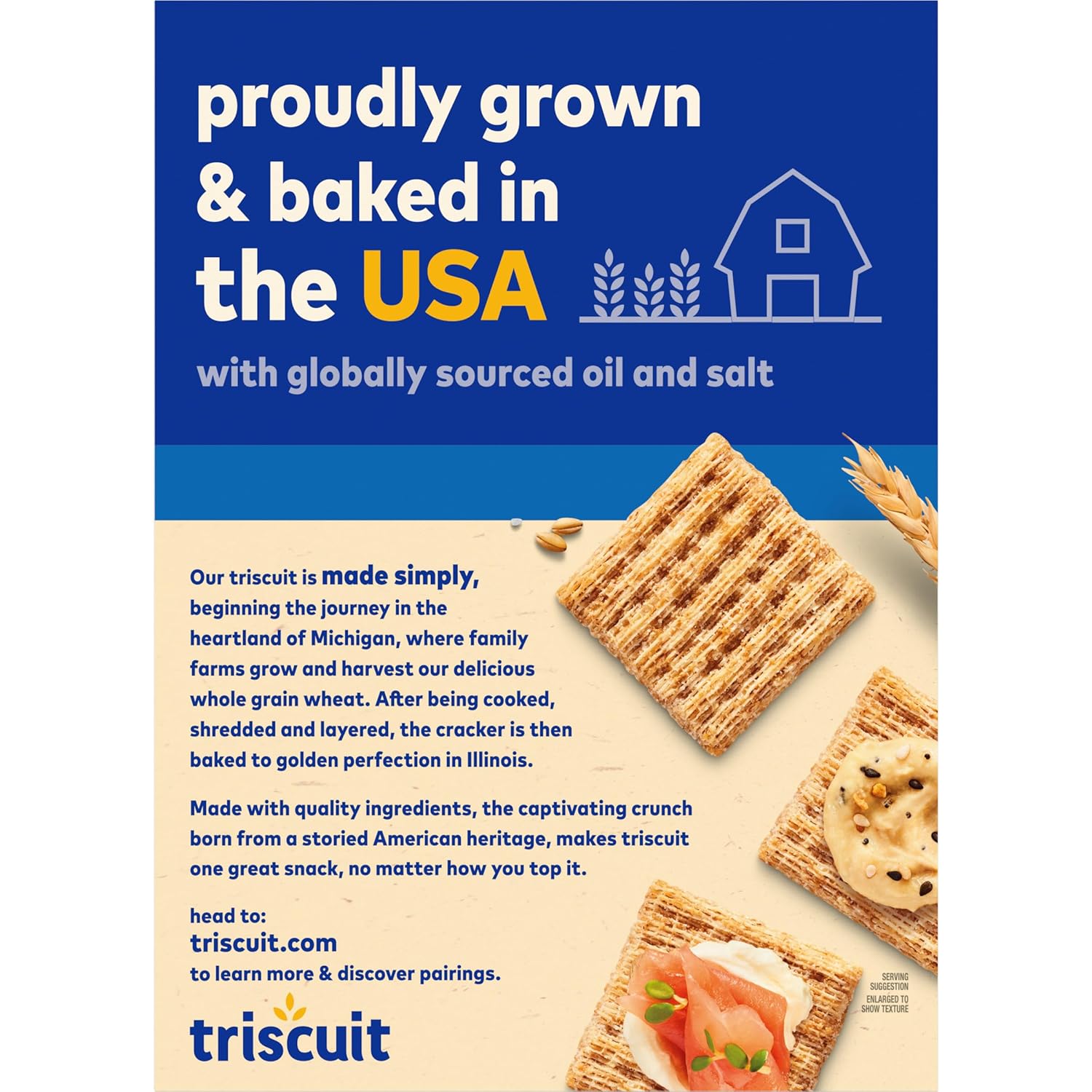 Triscuit Original Whole Grain Wheat Crackers – Non-GMO Heart-Healthy Crackers for Dining Table and Pantry, 12.5 oz