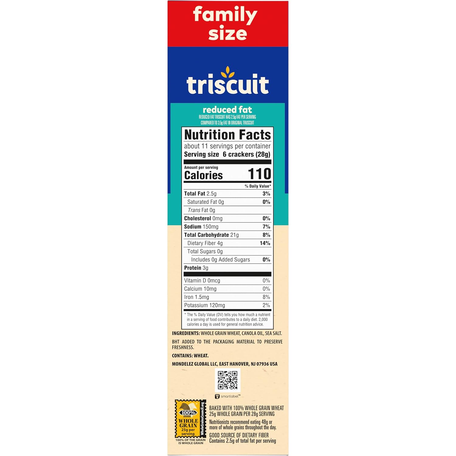 Triscuit Reduced Fat Vegan Crackers – Car Cup Holder Snack for Road Trips with Kids
