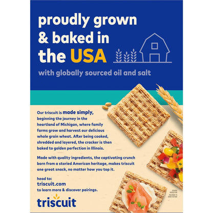 Triscuit Reduced Fat Vegan Crackers – Car Cup Holder Snack for Road Trips with Kids