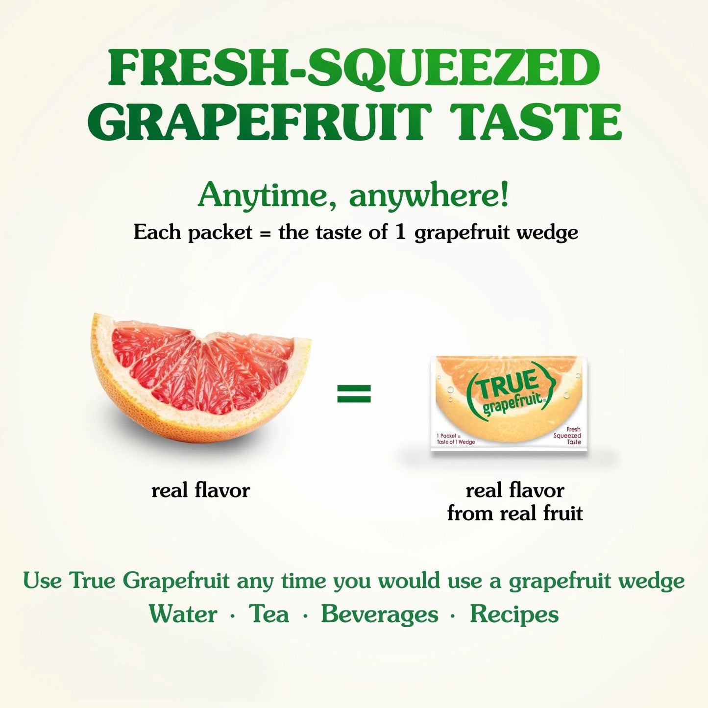 True Citrus Grapefruit Flavored Water Packets – Holiday Gift for Mom, Everyday Hydration Stocking Filler, 32 Count