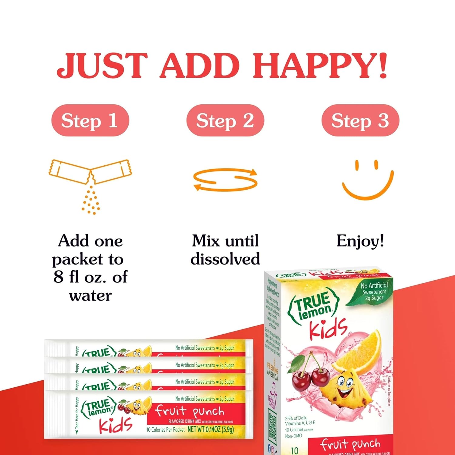 True Lemon Single-Serve Water Enhancer – Minimalist Stevia Drink Packets with No Artificial Additives