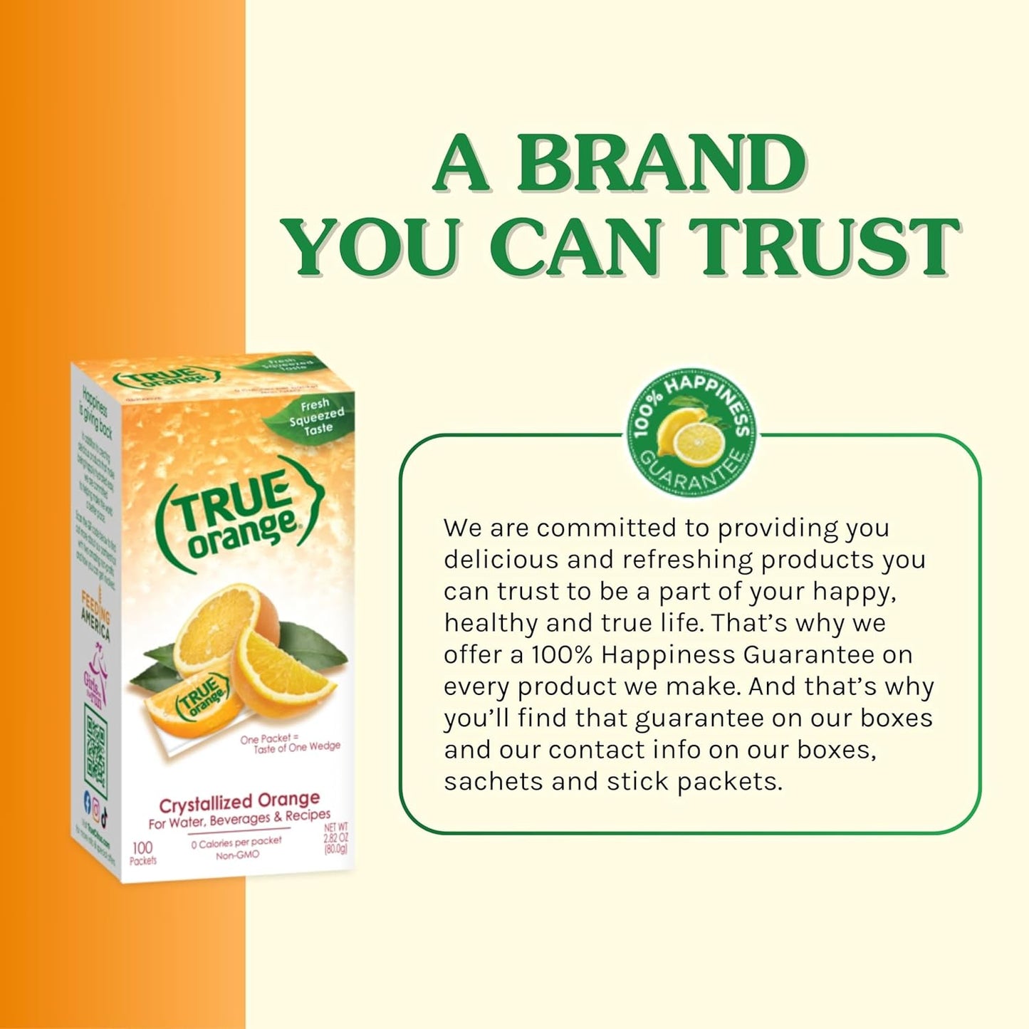 TRUE ORANGE Water Enhancer – Pre-Portioned Citrus Packets for Workday Hydration at the Desk
