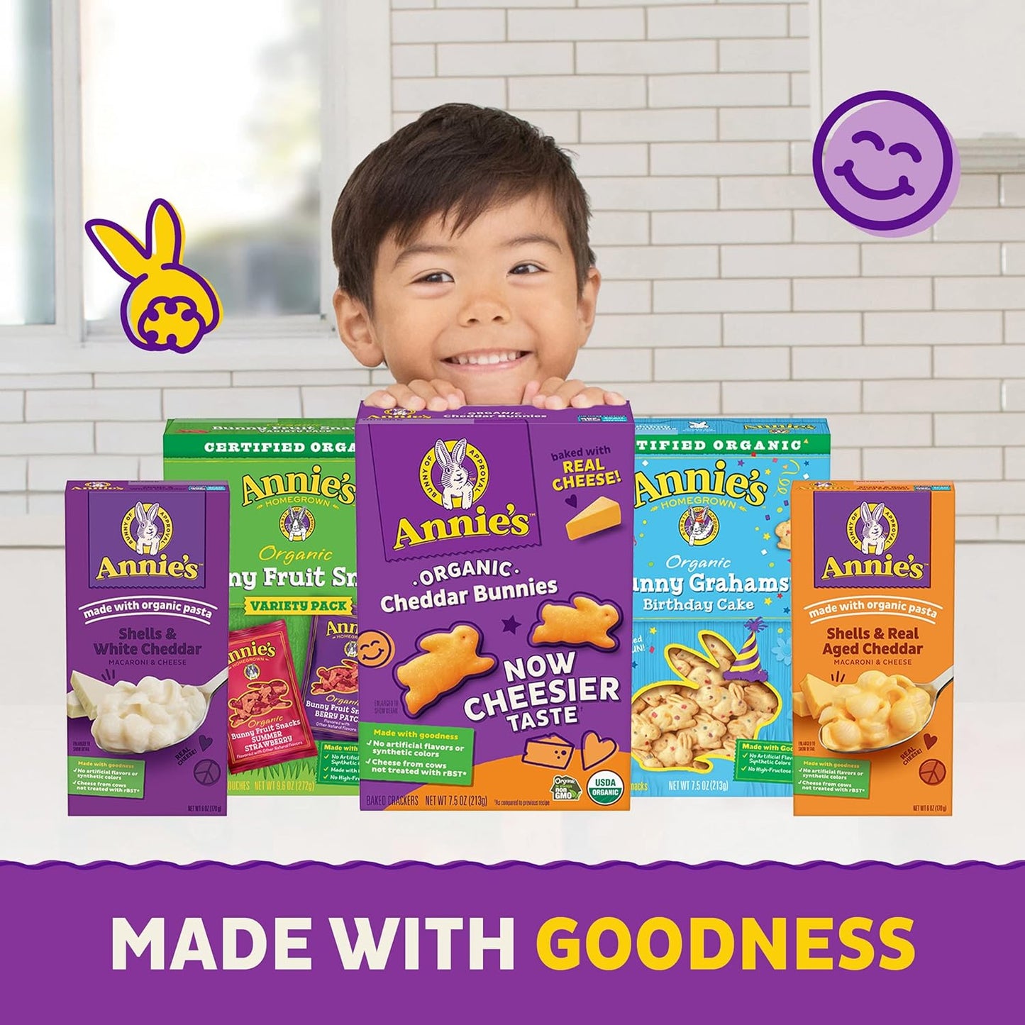two flavor variants available: original and cheddar cheese