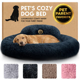 PetJett Anti-Anxiety Calming Dog Bed Medium – 8-Inch Raised Rim Donut Bed for Curl-Up Sleepers & Noise-Sensitive Pups