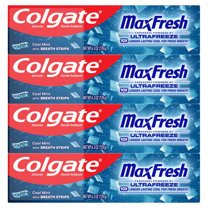ultrafreeze technology delivering 10x longer-lasting cool vs. regular colgate fluoride toothpaste