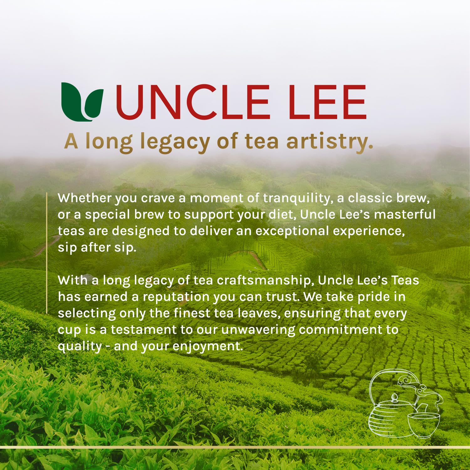 Uncle Lee's Organic Matcha Green Tea Bags – Jitter-Free Coffee Replacement for Study Sessions and Deep Work