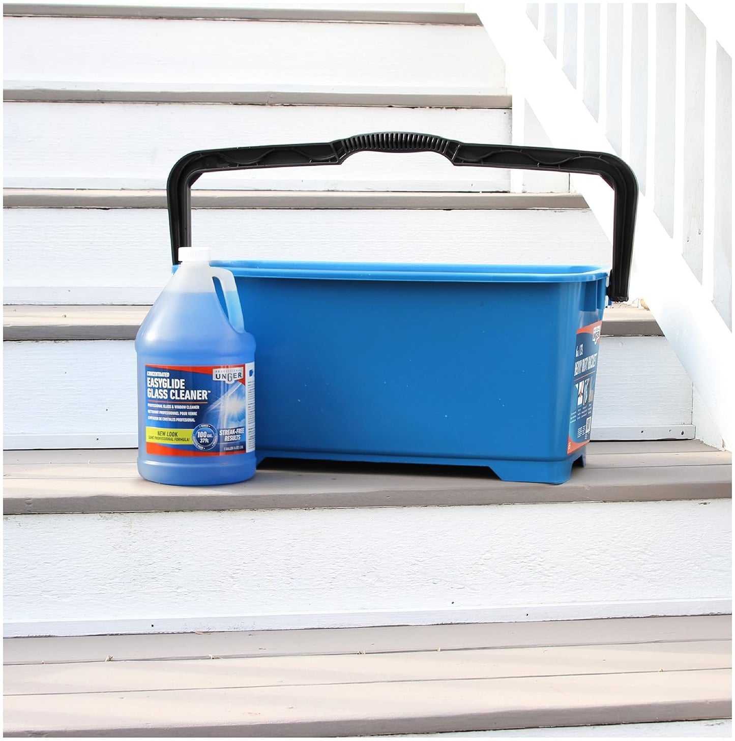 Unger Professional Glass Cleaner – Auto Detailing Concentrate for Garage and Driveway Use, Ammonia-Free 1 Gallon