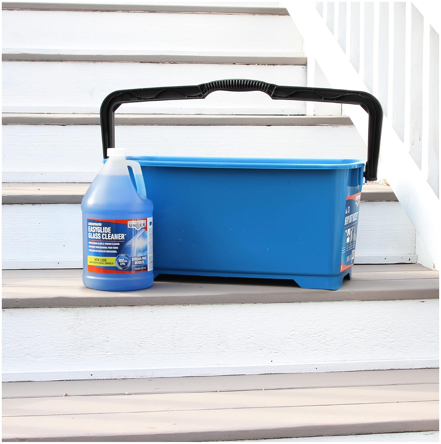 Unger Professional Glass Cleaner – Auto Detailing Concentrate for Garage and Driveway Use, Ammonia-Free 1 Gallon