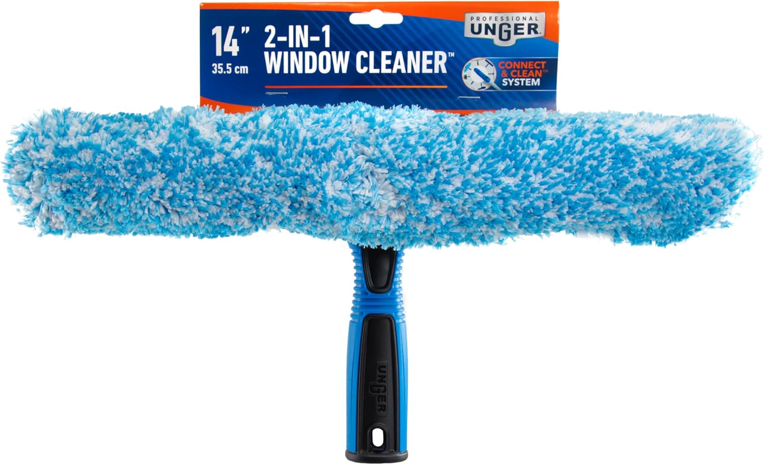 Unger Professional Window Squeegee Scrubber – Keep Patio Doors and Large Windows Crystal Clear at Home