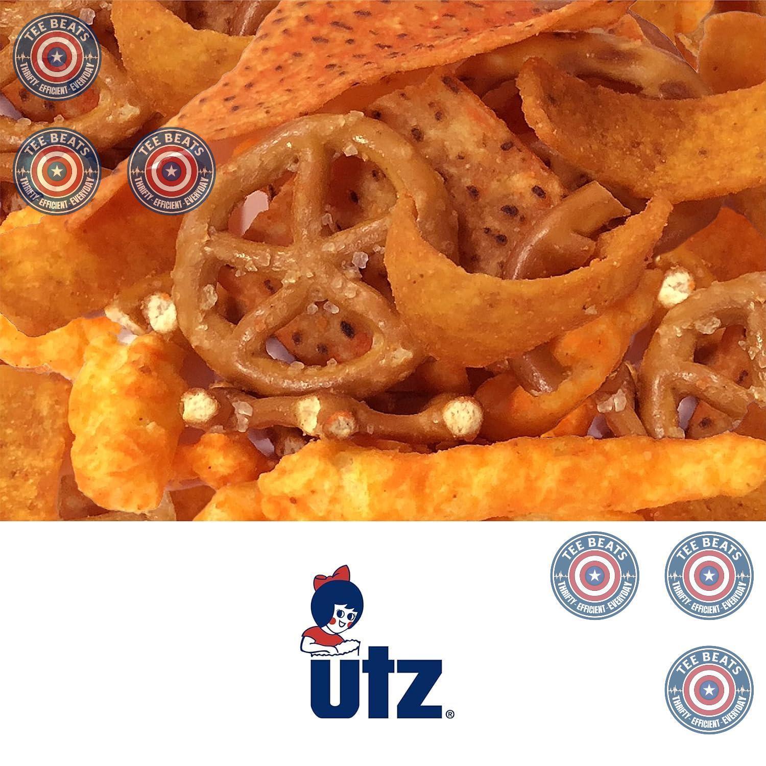 Utz Bulk Party Mix Container - Effortless Snack for Minimalist Entertaining and Uncomplicated Family Nights
