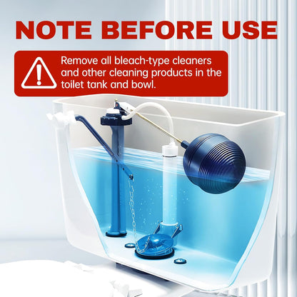 Vacplus Toilet Tank Cleaner - 6 Pack Septic-Safe Tablets for Peace of Mind in Your Home Spa Bathroom