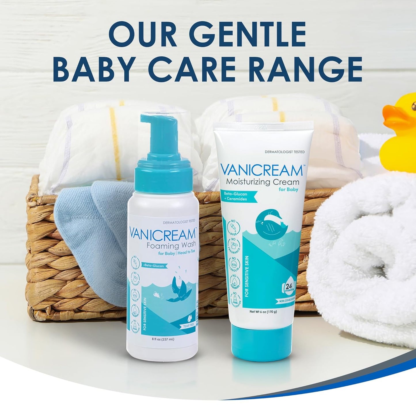 Vanicream Baby Foaming Wash – Mindful Bath Time Cleanser for a Soothing Nightly Wind-Down Routine, Unscented