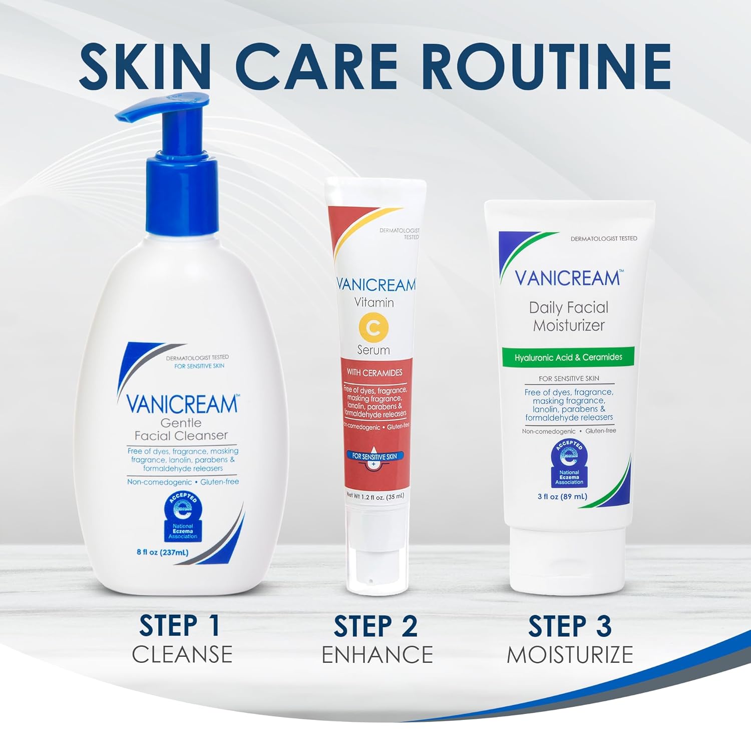 Vanicream Daily Facial Moisturizer with Ceramides and Hyaluronic Acid - Fragrance Free Hydration for Evening Wind-Down Skincare