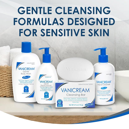 Vanicream Liquid Cleanser – Non-Toxic Family Cleanser for Reactive Skin, Dermatologist-Tested Hypoallergenic Formula