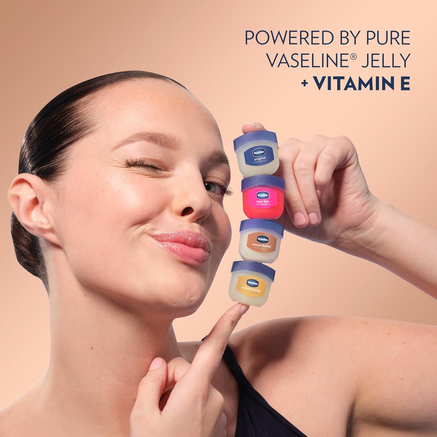 Vaseline Lip Therapy Mini Tin Bundle – Intentional Nightly Lip Recovery Ritual, Non-Greasy Healing Balm