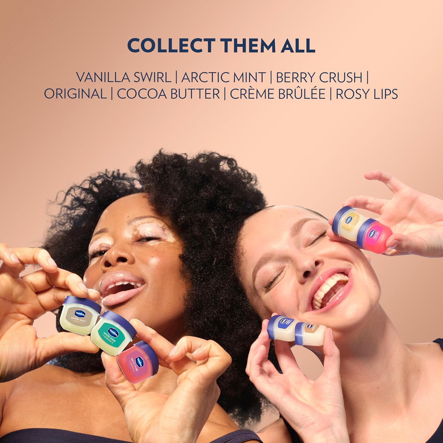 Vaseline Lip Therapy Mini Tin Bundle – Intentional Nightly Lip Recovery Ritual, Non-Greasy Healing Balm