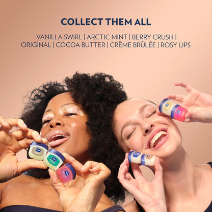 Vaseline Lip Therapy Mini Tin Bundle – Intentional Nightly Lip Recovery Ritual, Non-Greasy Healing Balm