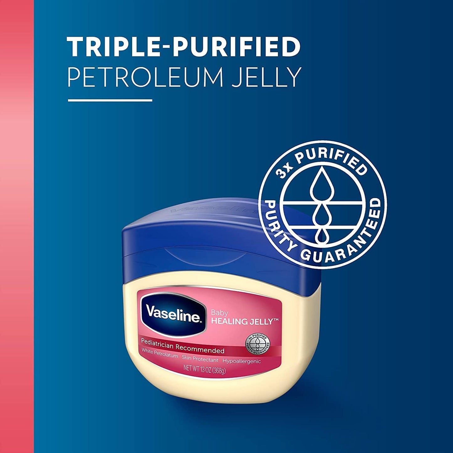 Vaseline Petroleum Jelly Baby 4-Pack – Pediatrician-Recommended Skin Protection for Shared Daycare and Home Nurseries
