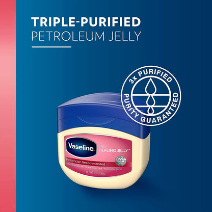 Vaseline Petroleum Jelly Baby 4-Pack – Pediatrician-Recommended Skin Protection for Shared Daycare and Home Nurseries