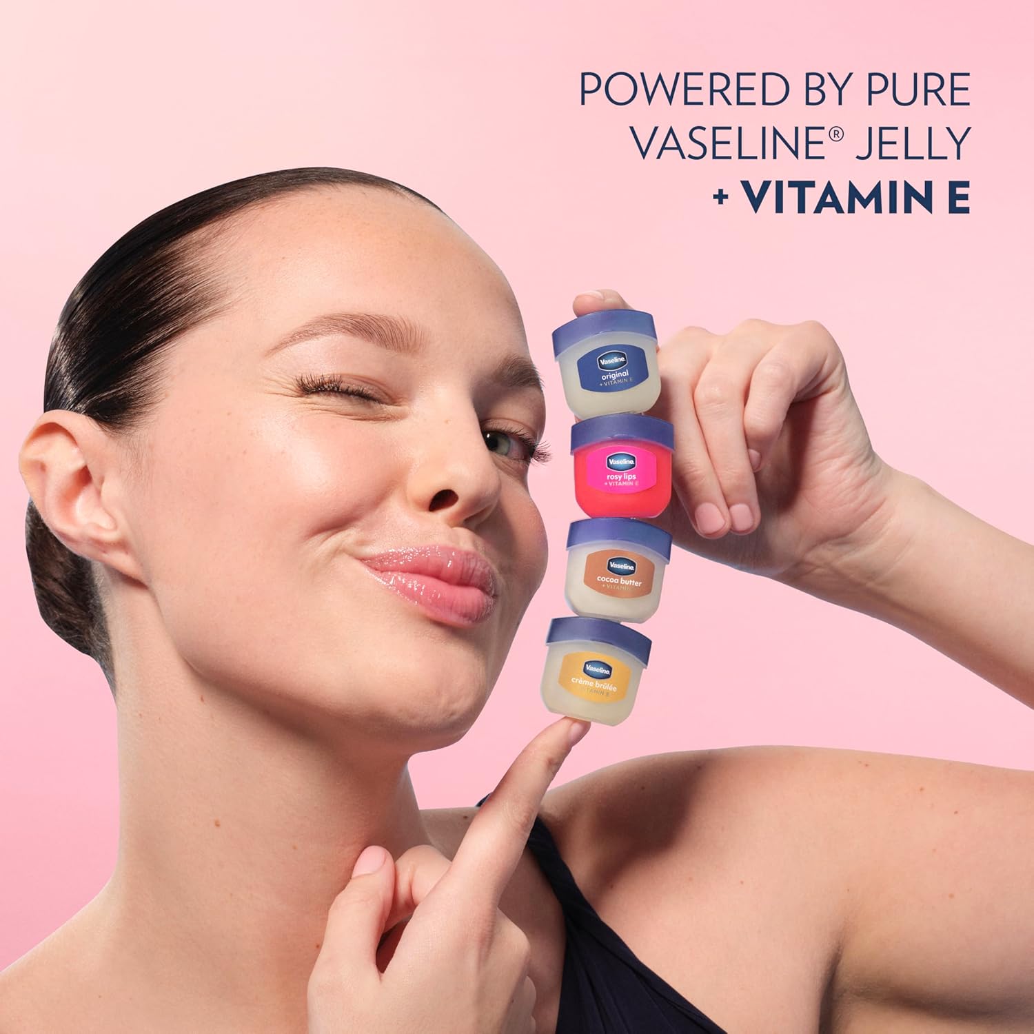 Vaseline Rosy Lips Mini Tinted Balm 2 Pack – Coat Pocket Lip Care for Commuters and Travelers, Petroleum Jelly Shield for Outdoor Use