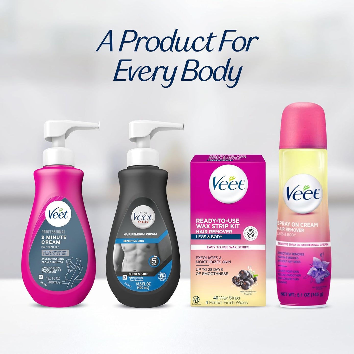 Veet Depilatory Gel – Minimalist Bathroom Essential for Effortless Body Hair Removal