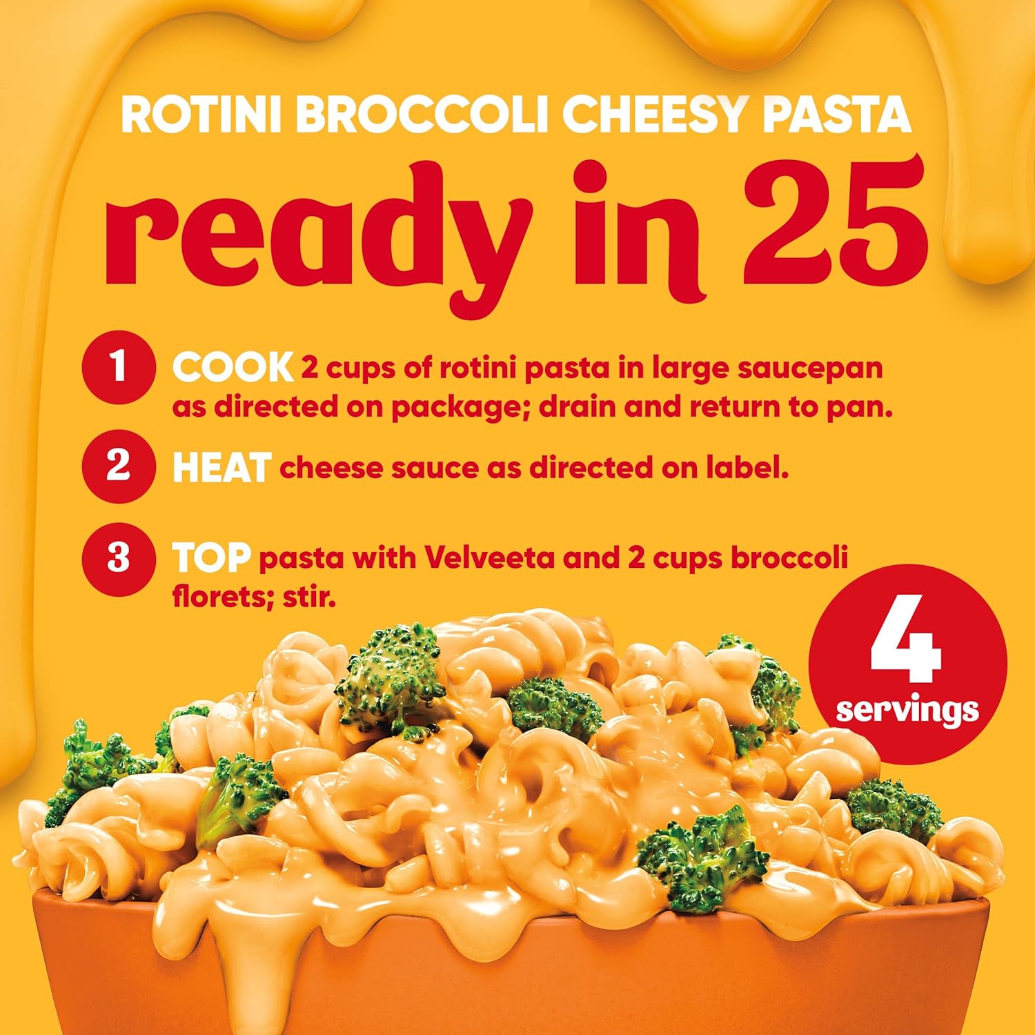 Velveeta Original Cheese Sauce Pouches – Pack of 3 4 oz Pouches for Study Session Snacks and Single-Serving Pasta