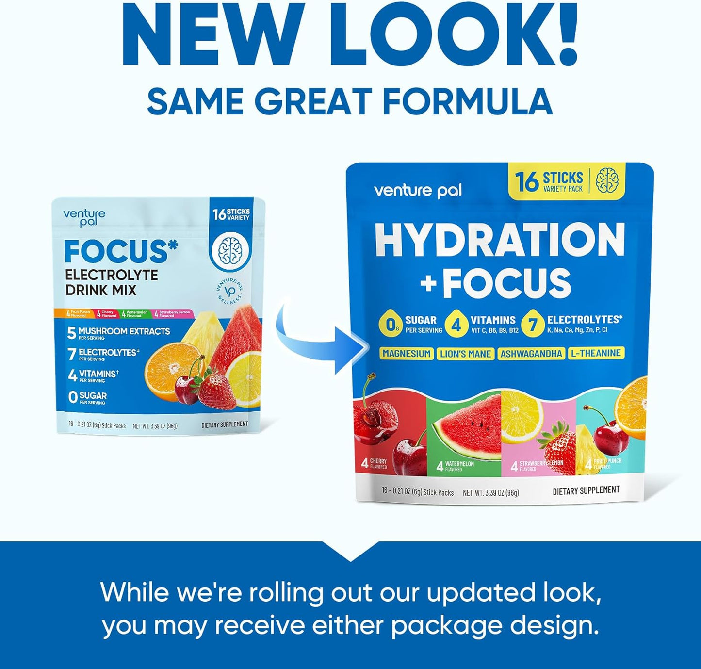 Venture Pal 2-in-1 Electrolyte Sticks – Stocking Stuffer and Holiday Gift for the Health-Conscious Friend