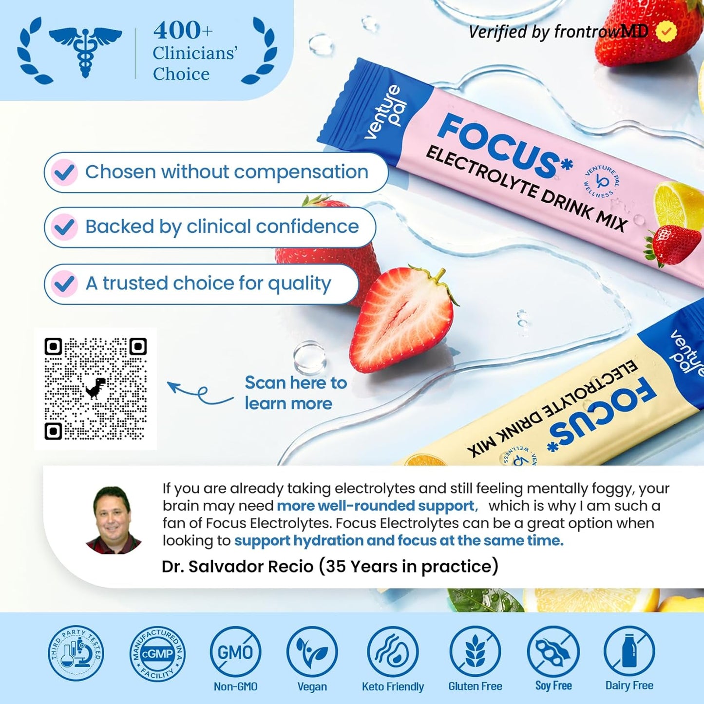 Venture Pal 2-in-1 Electrolyte Sticks – Stocking Stuffer and Holiday Gift for the Health-Conscious Friend