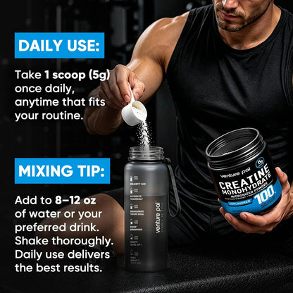 Venture Pal Micronized Creatine – Unflavored Brain Boost for Office Desks and Home Workstations