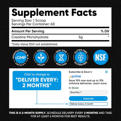 Venture Pal Micronized Creatine – Unflavored Brain Boost for Office Desks and Home Workstations