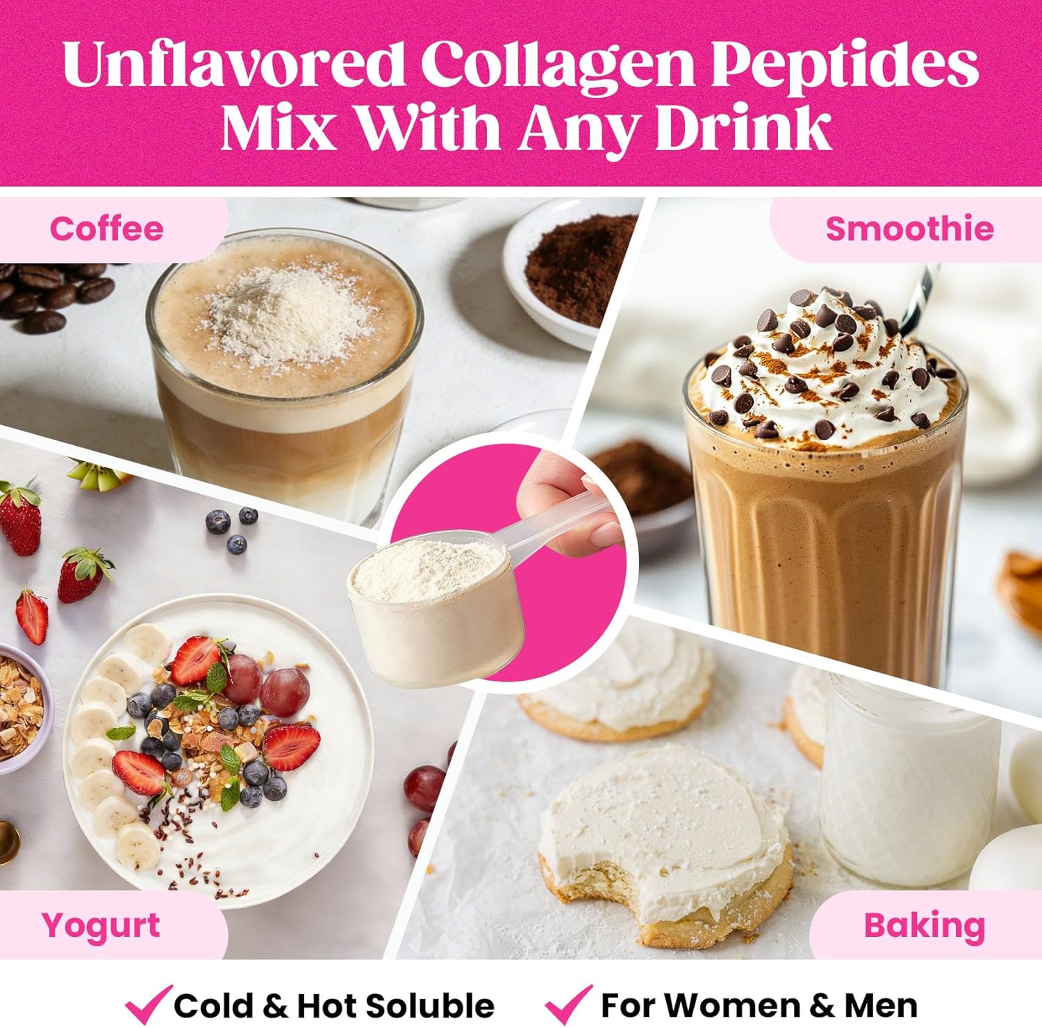 Venture Pal Multi Collagen Powder – High-End Collagen Complex with Hyaluronic Acid and Vitamin C