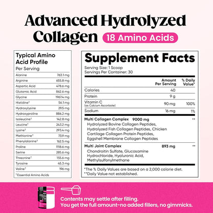Venture Pal Multi Collagen Powder – High-End Collagen Complex with Hyaluronic Acid and Vitamin C