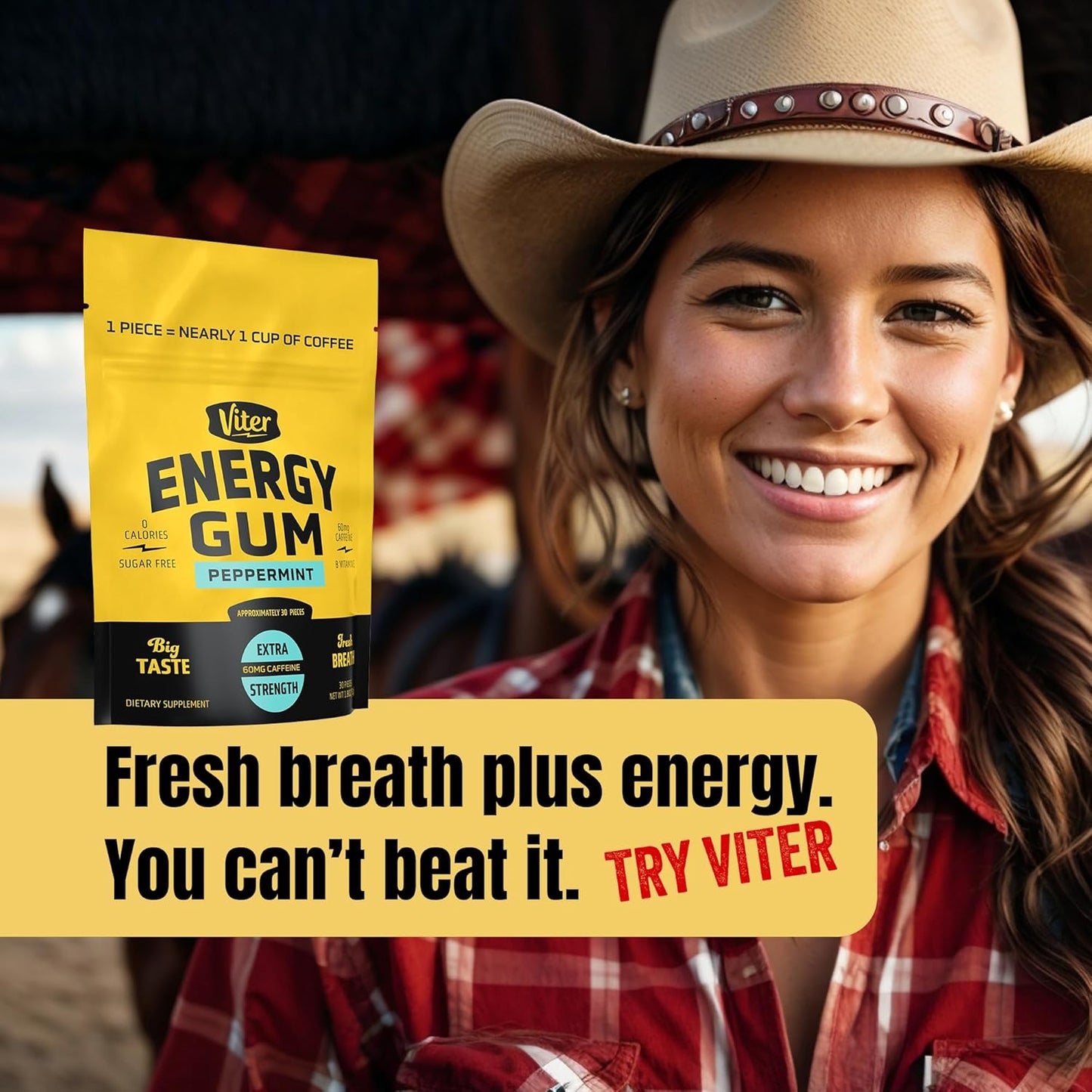 Viter Energy B-Vitamin Caffeine Chews – Sustained Energy Without the Crash for Health-Conscious Adults