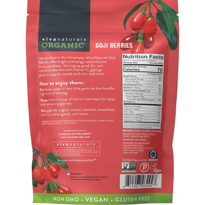 Viva Naturals Himalayan Wolfberries – Portable Superfood Snack for Thru-Hiking, Campfire Cooking, and Outdoor Adventures