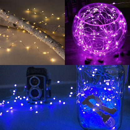 WATERGLIDE Fire Free String Lights – Smoke Free and Pet Safe Battery LED Strand for Family Living Room, Multicolor