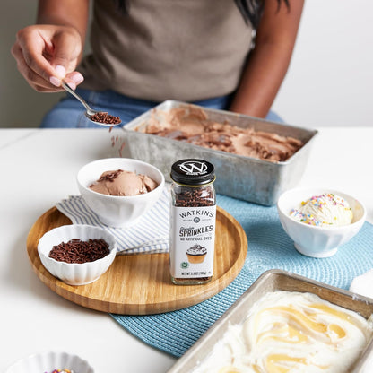 Watkins Natural Color Chocolate Sprinkles – Gluten Free Kosher Baking Decoration