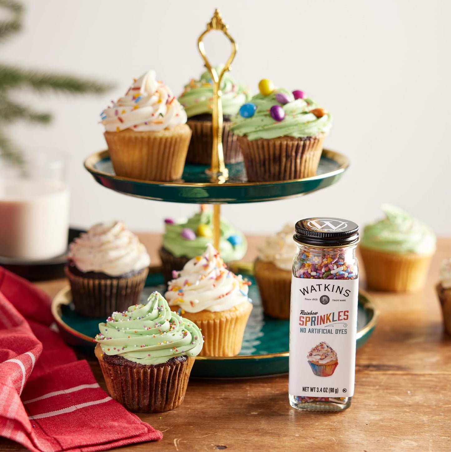Watkins Rainbow Decorating Sprinkles – Non-GMO Cake and Cookie Topper for Mindful Home Bakers, Corn Syrup Free