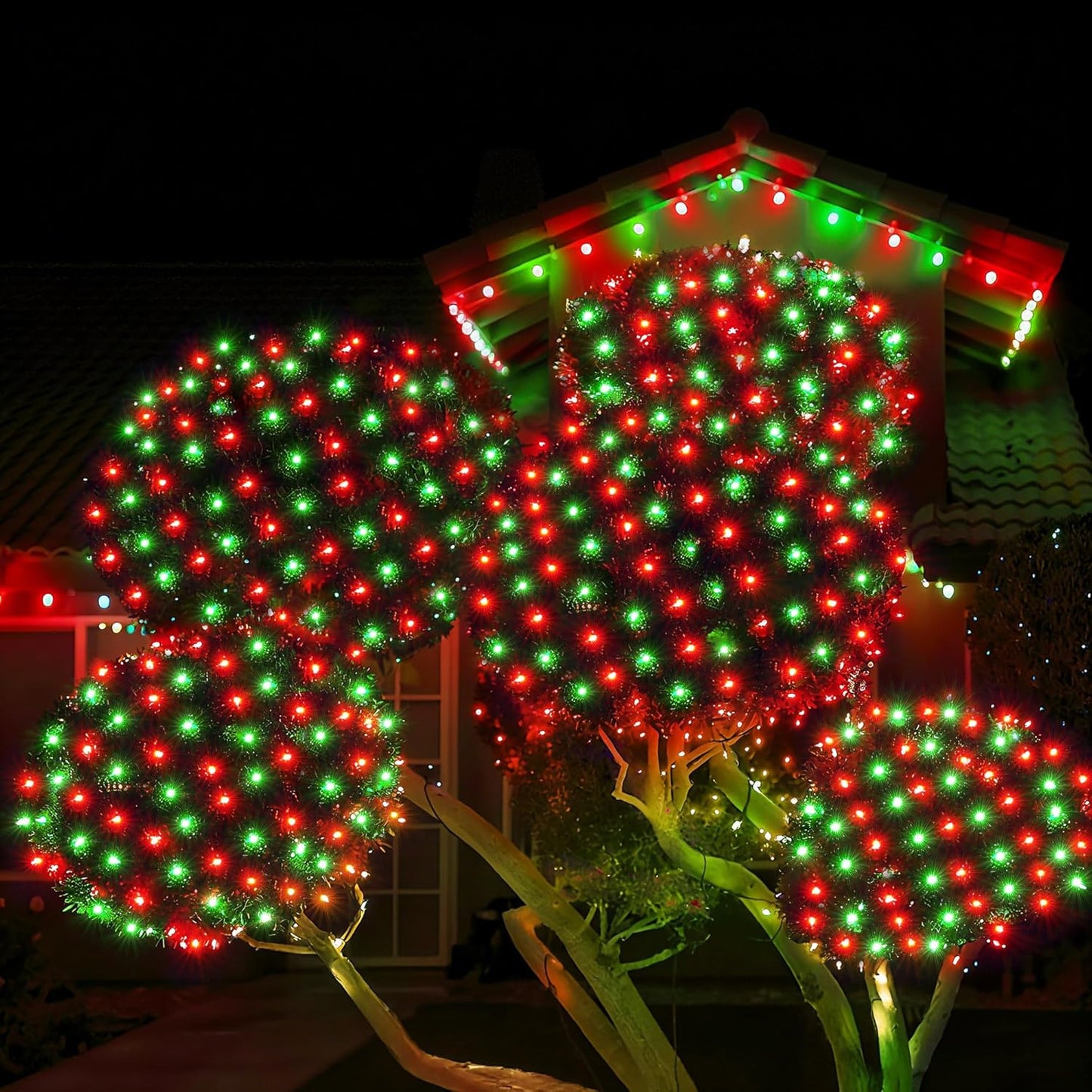 WBao Christmas Net Lights – Cool Touch LED Net Lights for Nursery Window and Kids Playroom Holiday Decor