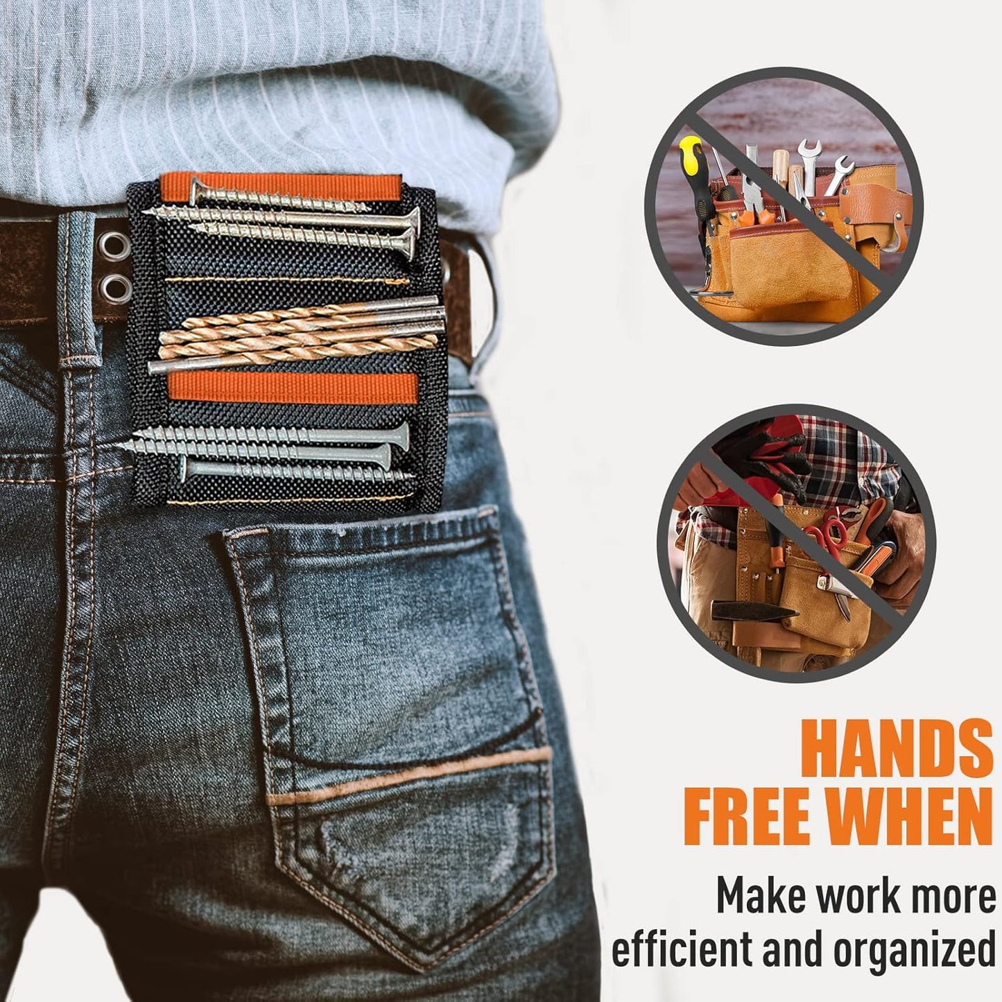 WEARXI Screw Holder Magnetic Bracelet – Time-Saving Tool for Tilers and Auto Repair Pros, Reduces Dropped Fasteners